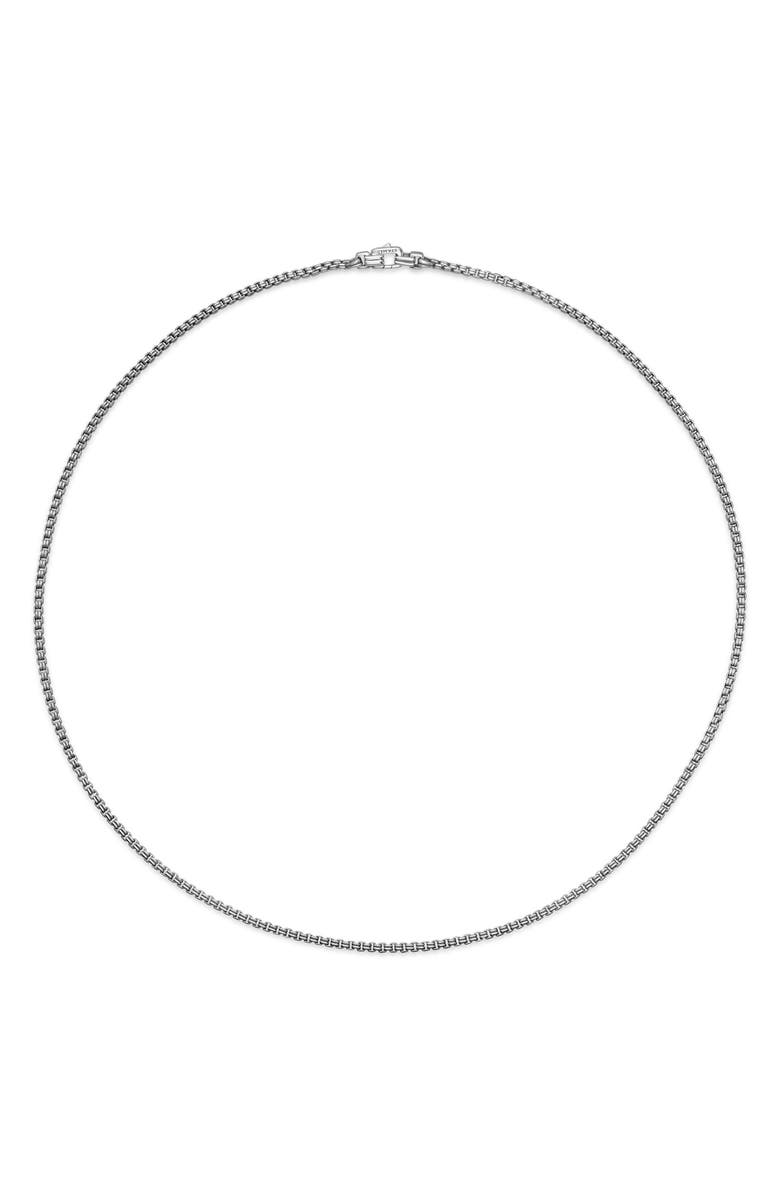 David Yurman Men's Double Box Chain Necklace in Sterling Silver, 2.6mm, Alternate, color, Silver