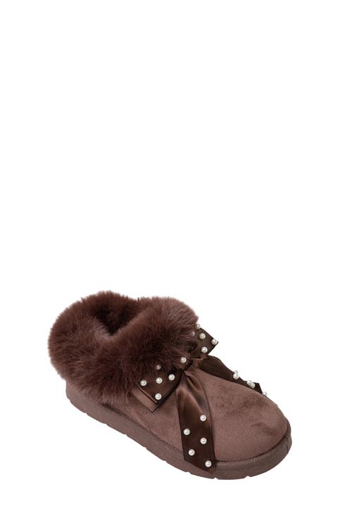 Kids' Cozy Faux Fur Clog Slipper