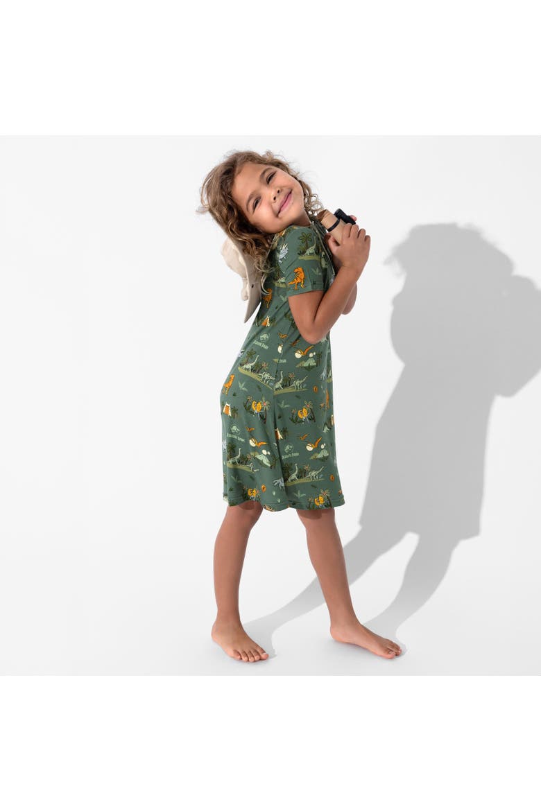 Kids' Jurassic Park Safari Short Sleeve Dress, Alternate, color, Jurassic Park: Safari