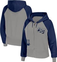 WEAR by Erin Andrews Women's WEAR by Erin Andrews Gray Penn State Nittany Lions Raglan Full-Zip Hoodie