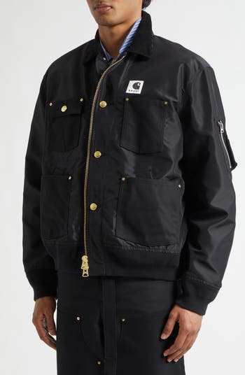 Sacai Carhartt WIP Nylon Twill & Duck Canvas Blouson Jacket