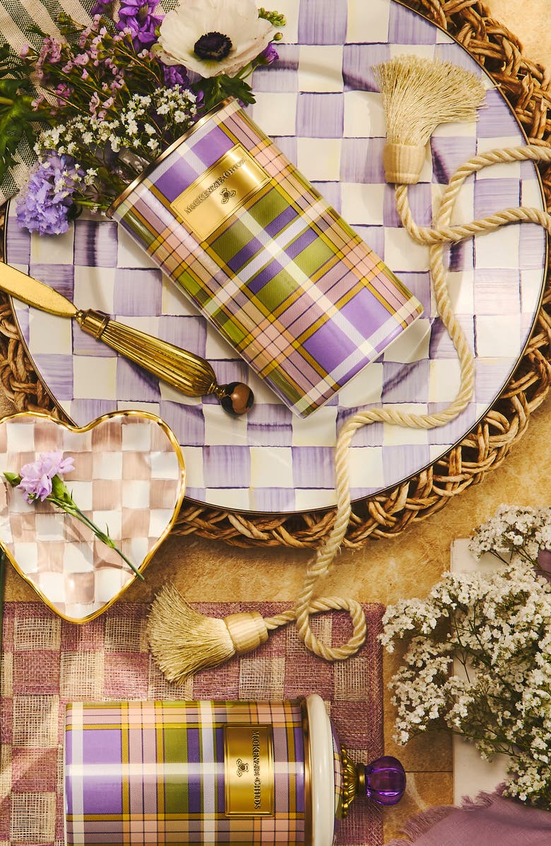 MACKENZIE CHILDS Violet Check Serving Platter, Alternate, color, Violet