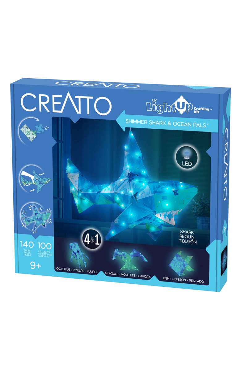 Thames & Kosmos Creatto Shimmer Shark & Ocean Pals Light-Up Kit, Main, color, 