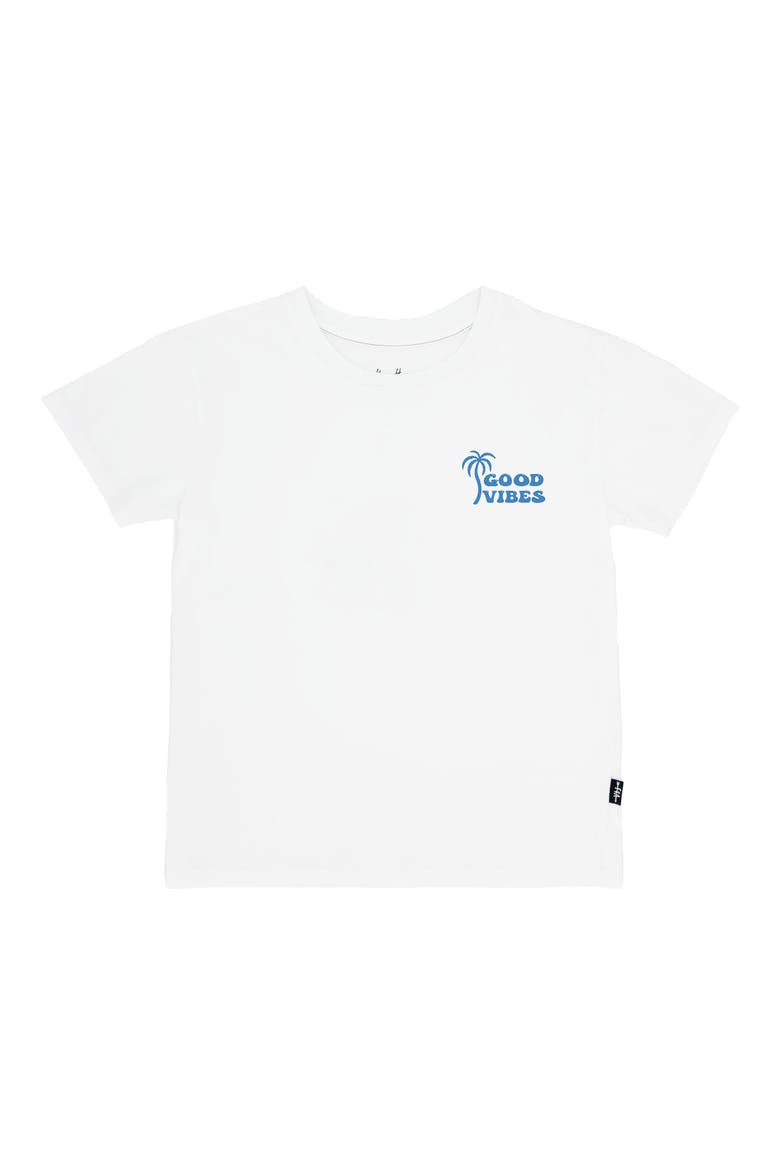 Kids' Good Vibes Vintage Graphic T-Shirt, Main, color, WHITE