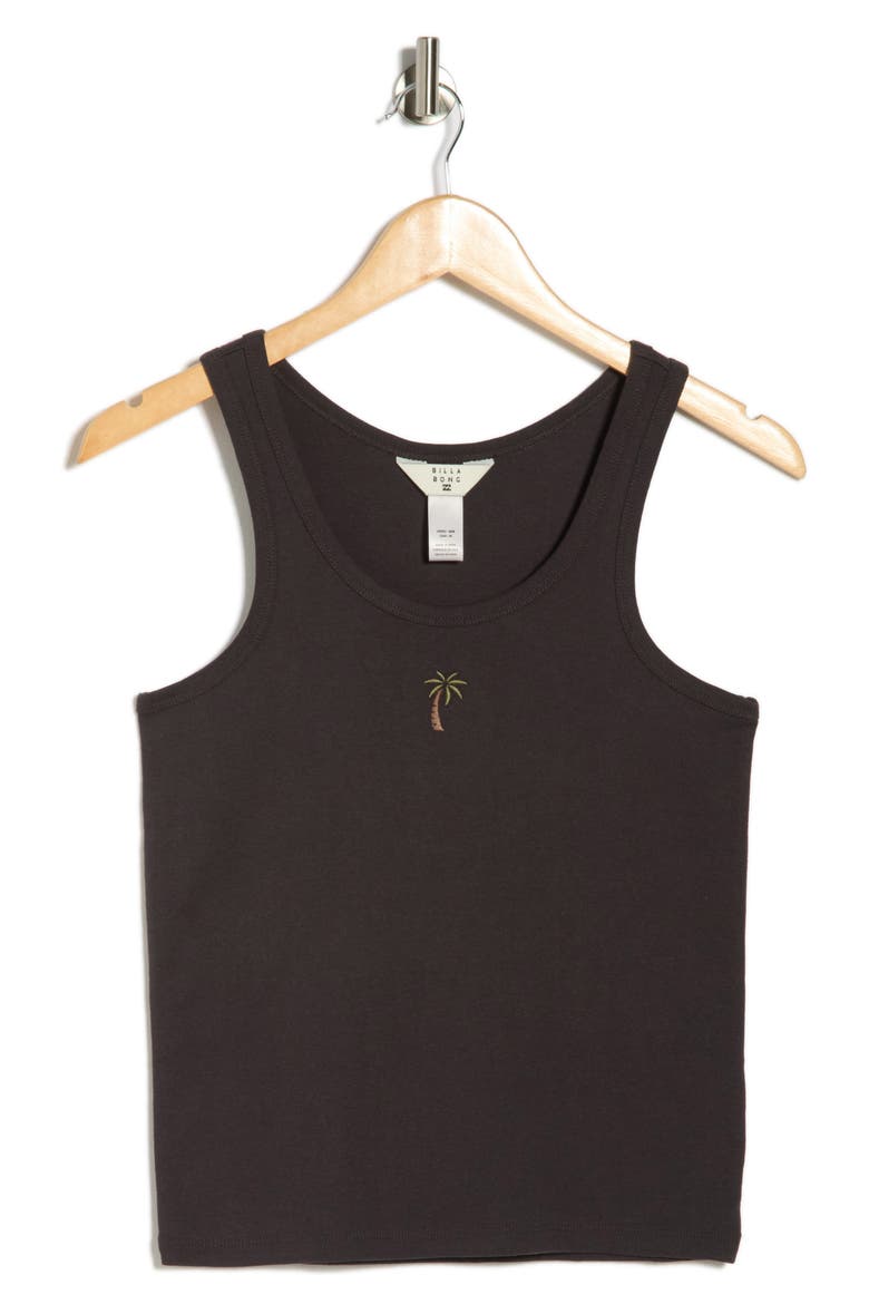 Mini Motif Tank Top, Alternate, color, BLACK SANDS