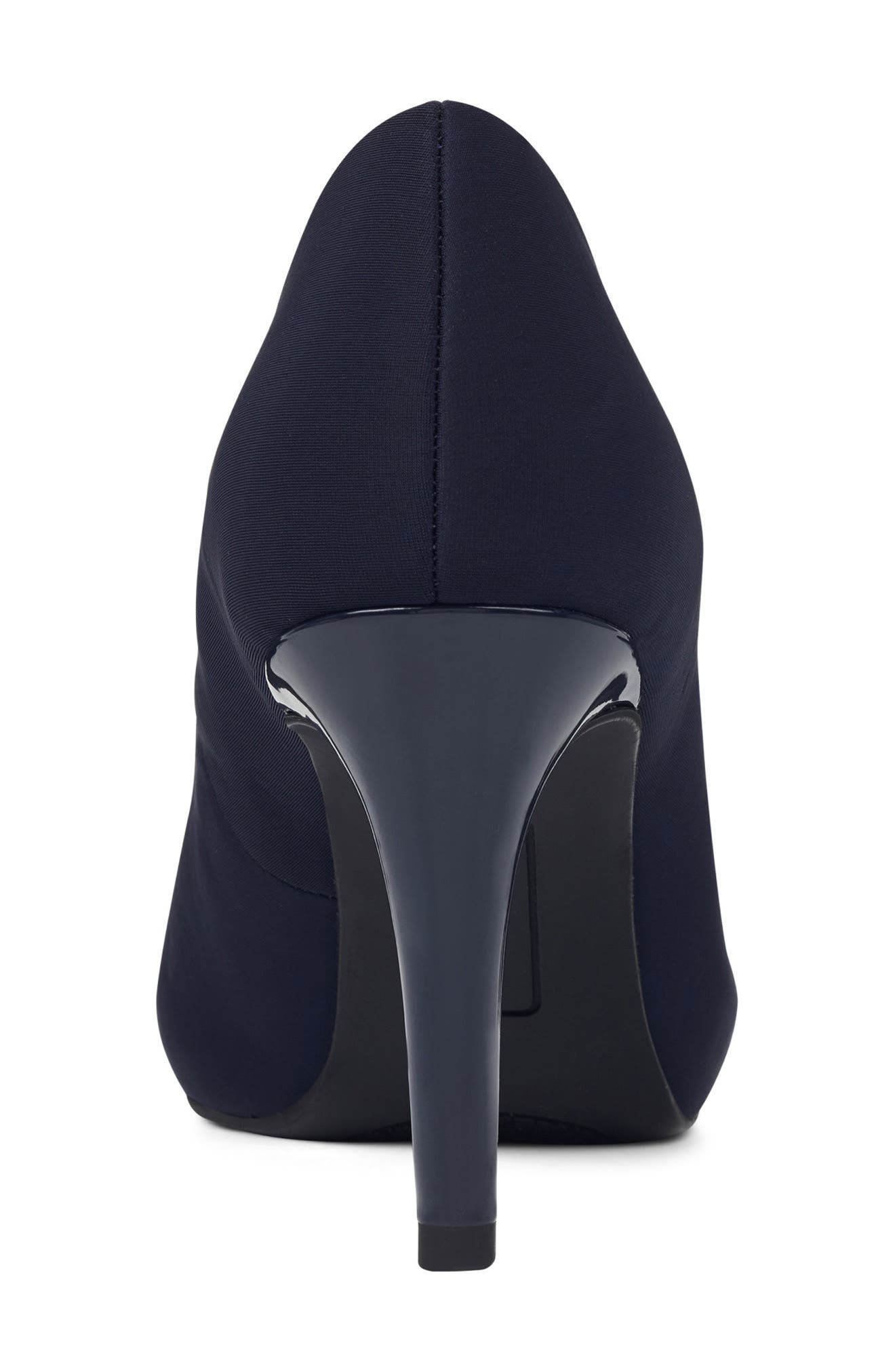 Rainaa Peep Toe Pump, Alternate, color, NAVY BLUE LYCRA
