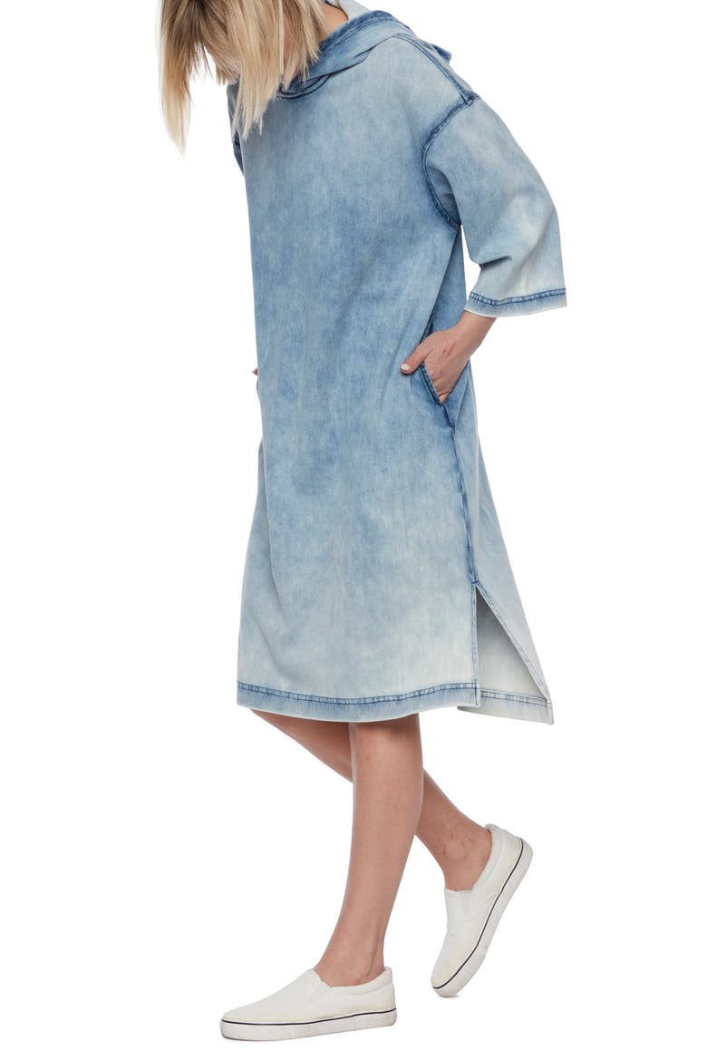 Knit Hoodie Dress, Alternate, color, CLOUD INDIGO