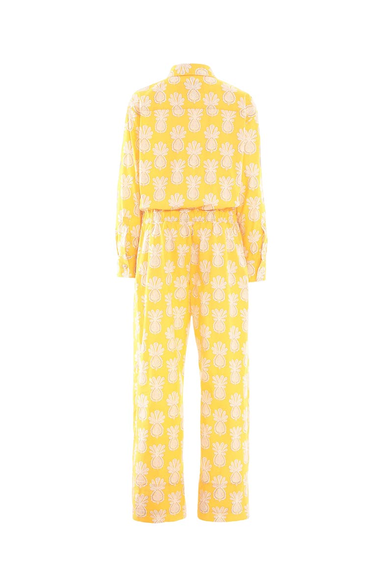 La DoubleJ Aviator Jumpsuit Pineapple Sunflower Yellow, Alternate, color, 