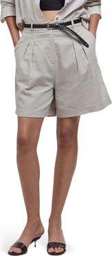 Barbour Luna Pleated Cotton & Linen Shorts