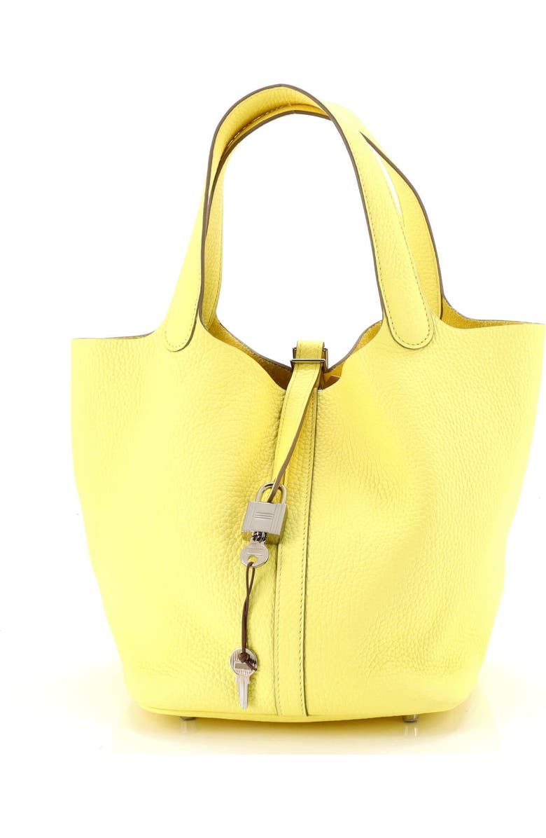 Pre-Owned Hermes Picotin Lock Bag Clemence MM, Main, color, Lime