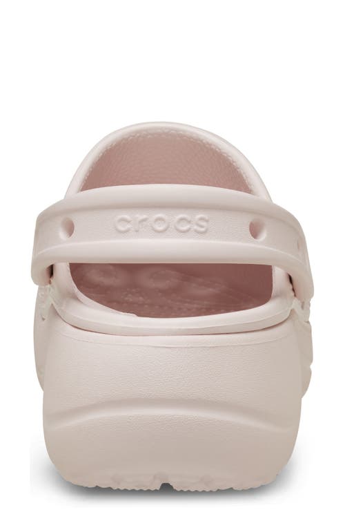 Crocs Baya Platform Clog In Barely Pink