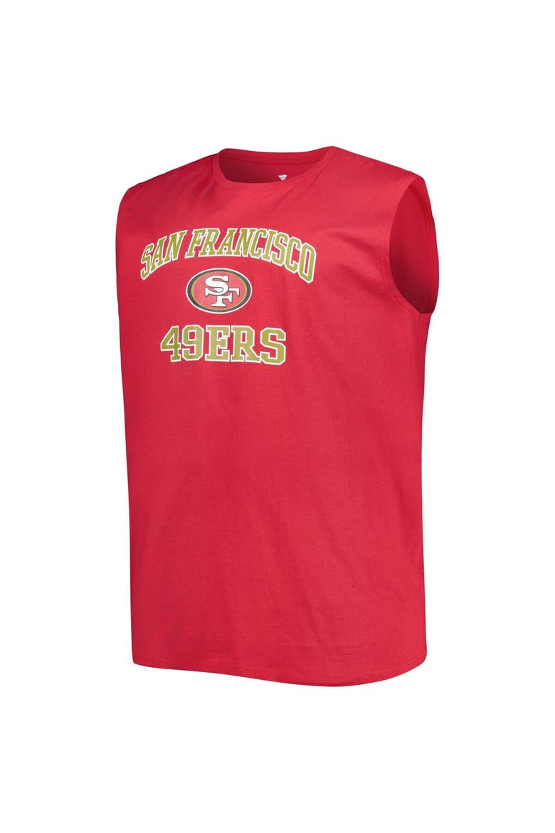 Men's Scarlet San Francisco 49ers Big & Tall Muscle Tank Top, Alternate, color, Scarlet