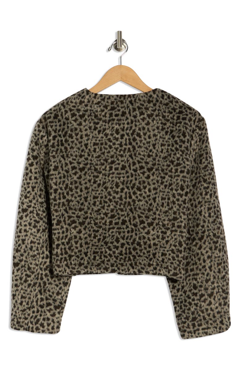 JASON WU Cheetah Print Button-Up Jacket, Alternate, color, Grey Cheetah