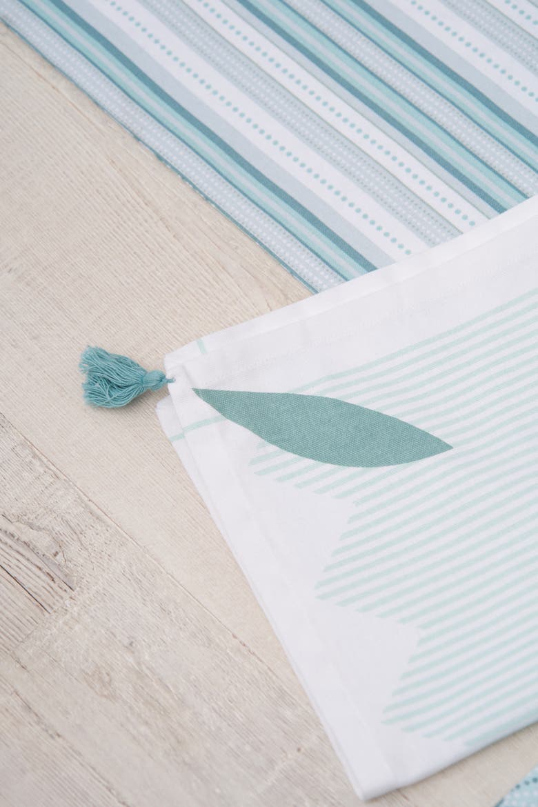 Tassel and Stripes Fish Napkins Set of 6, Alternate, color, Blue
