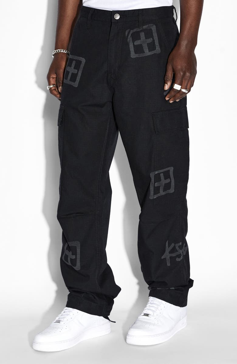 Ksubi Fugitive Kash Box Cotton Cargo Pants, Alternate, color,