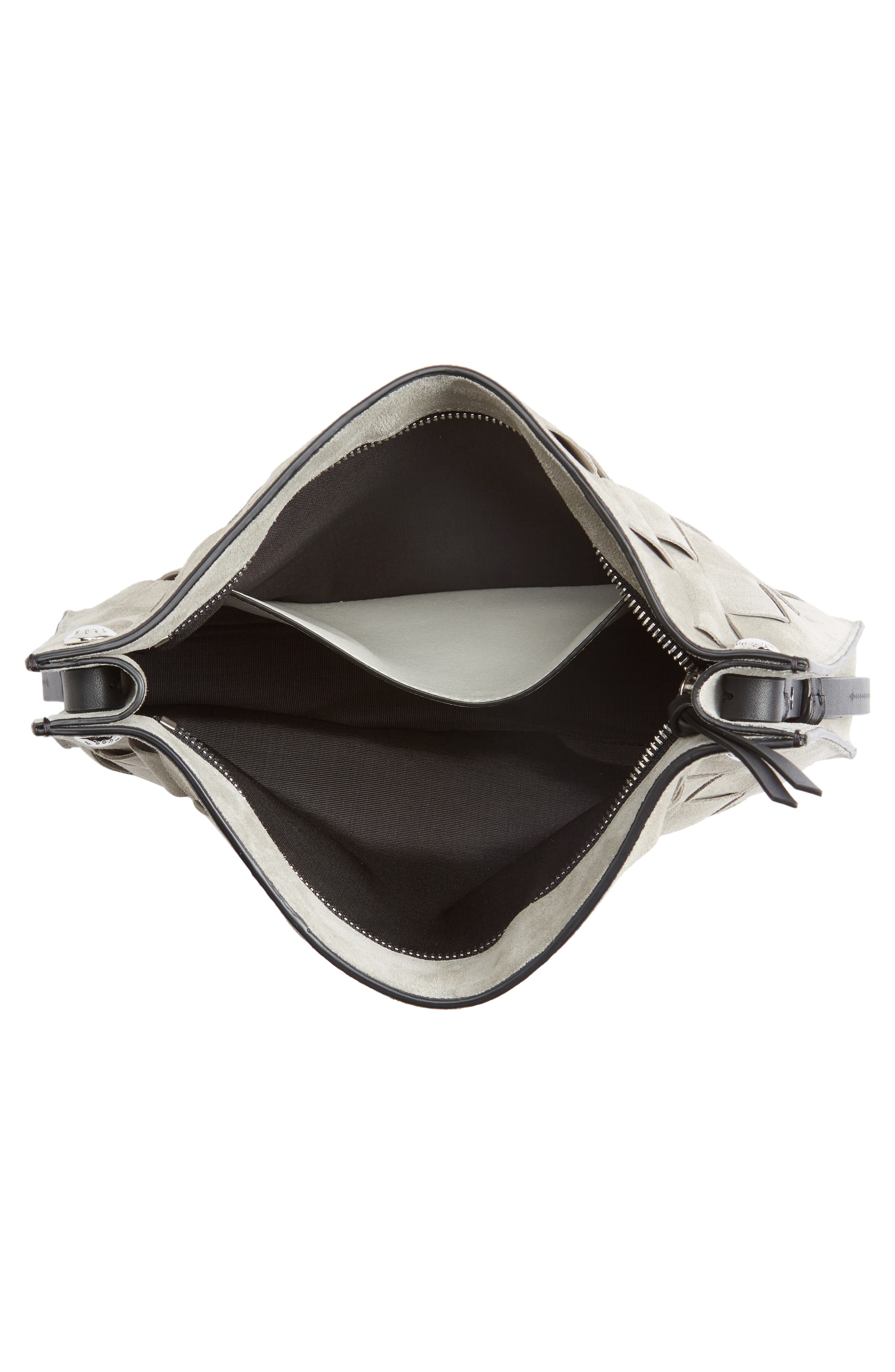 rag & bone Compass Suede Crossbody Bag, Alternate, color, 