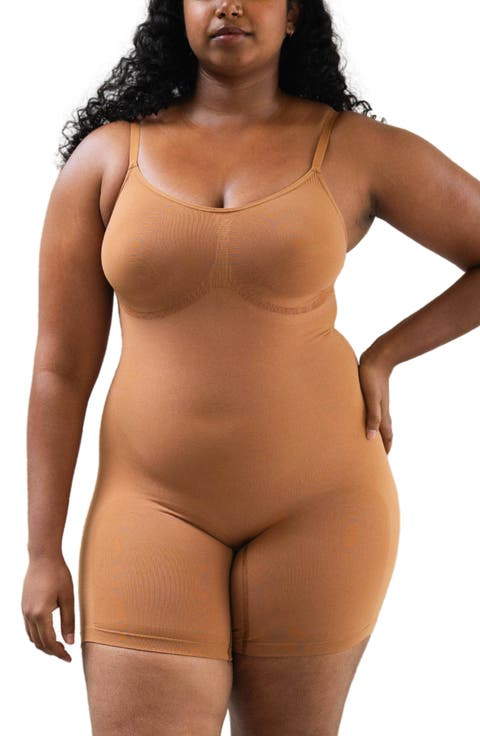 Mid-Thigh Plant-Based Shapewear Bodysuit