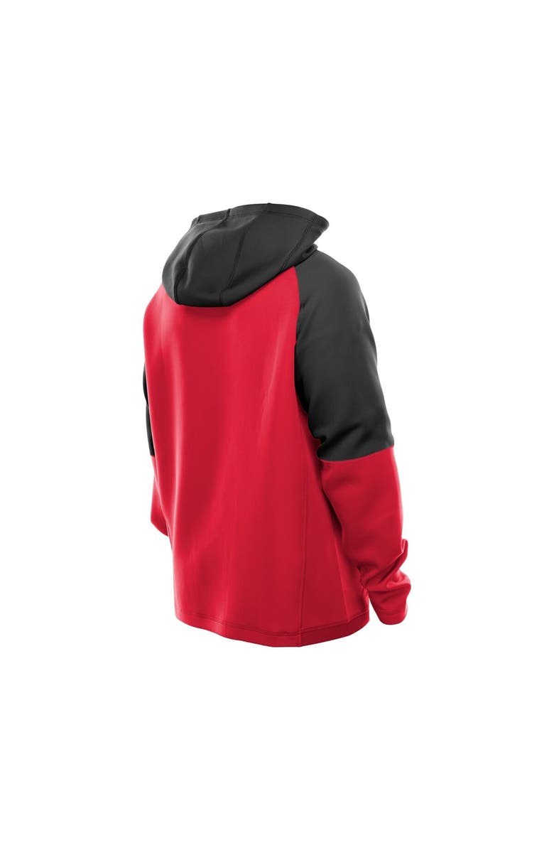 New Era Men's New Era  Scarlet San Francisco 49ers Combine Authentic Color Block Raglan Pullover Hoodie, Alternate, color, Scarlet