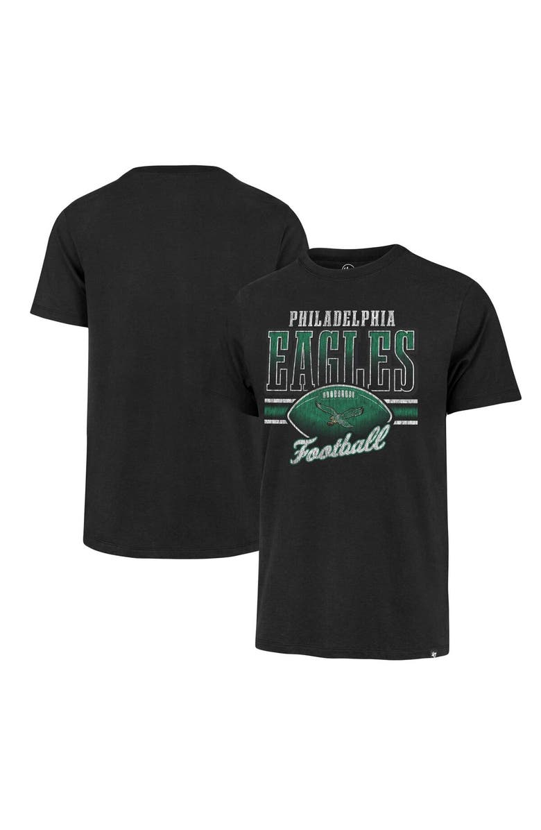 '47 Men's '47 Black Philadelphia Eagles Gridiron Classics Last Call Franklin T-Shirt, Alternate, color, Black