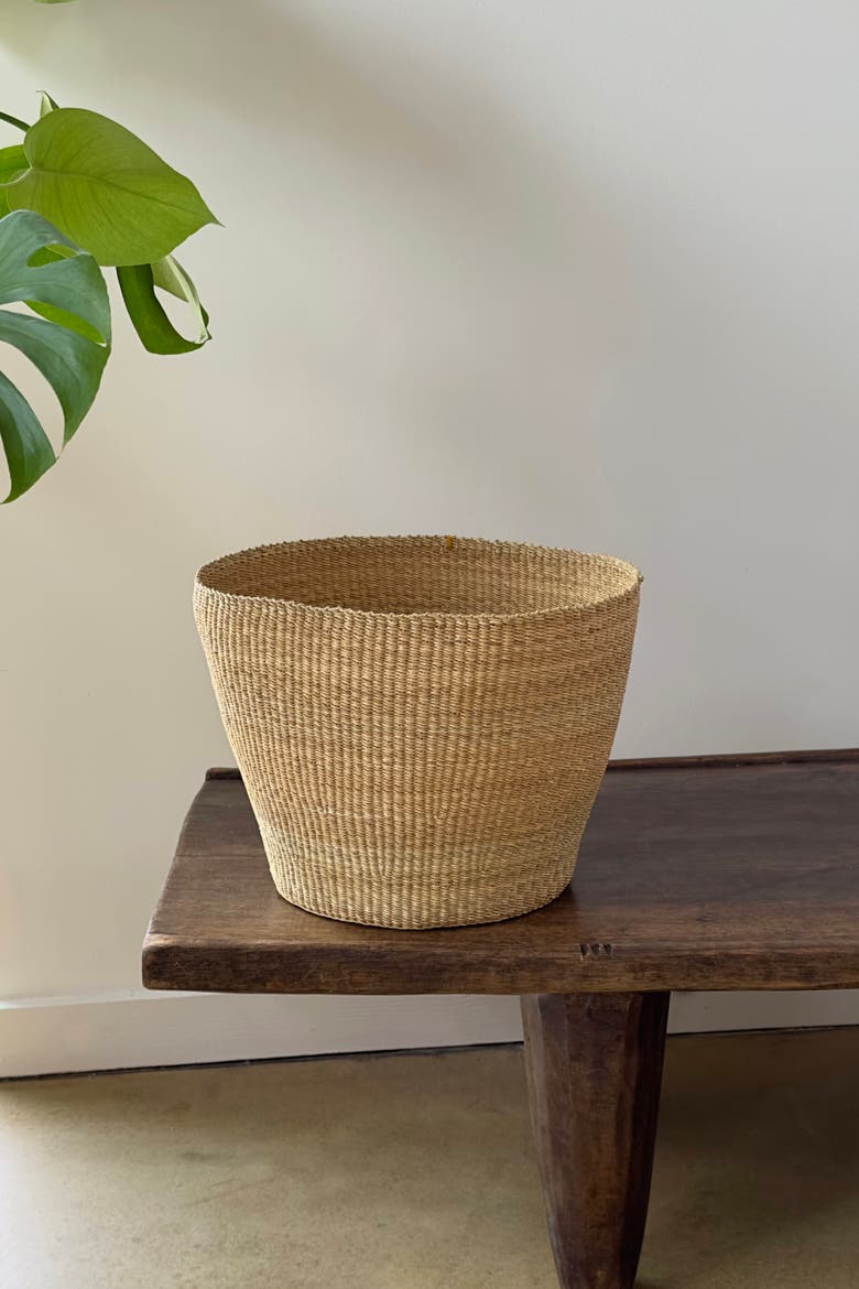 Handwoven Natural Planter Basket, Alternate, color, Natural