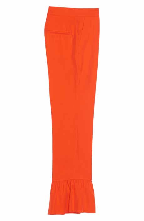 SANDRO Crazy Ruffle Wide Leg Pants