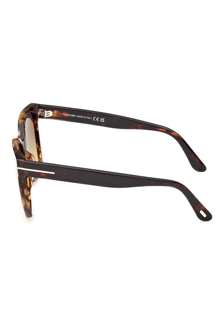 Iris 56mm Gradient Butterfly Sunglasses, Alternate, color, CRACKLED HAVANA / SMOKE LENS