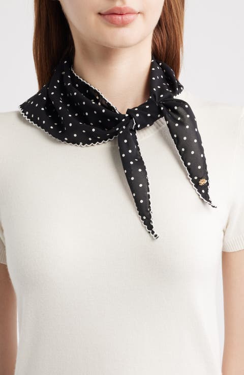 Picot Trim Triangle Scarf