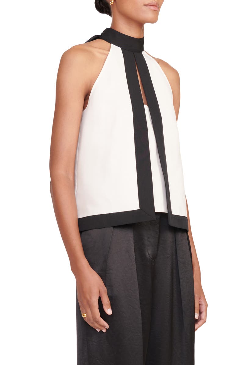 STAUD Wright Tie Back Cutout Sleeveless Top, Alternate, color,