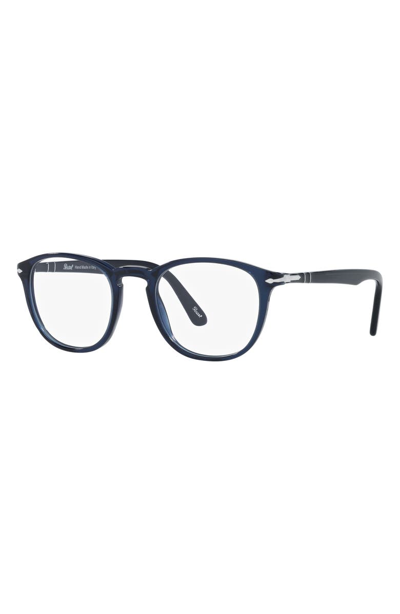 Persol 49mm Optical Glasses, Alternate, color, Trans Blue