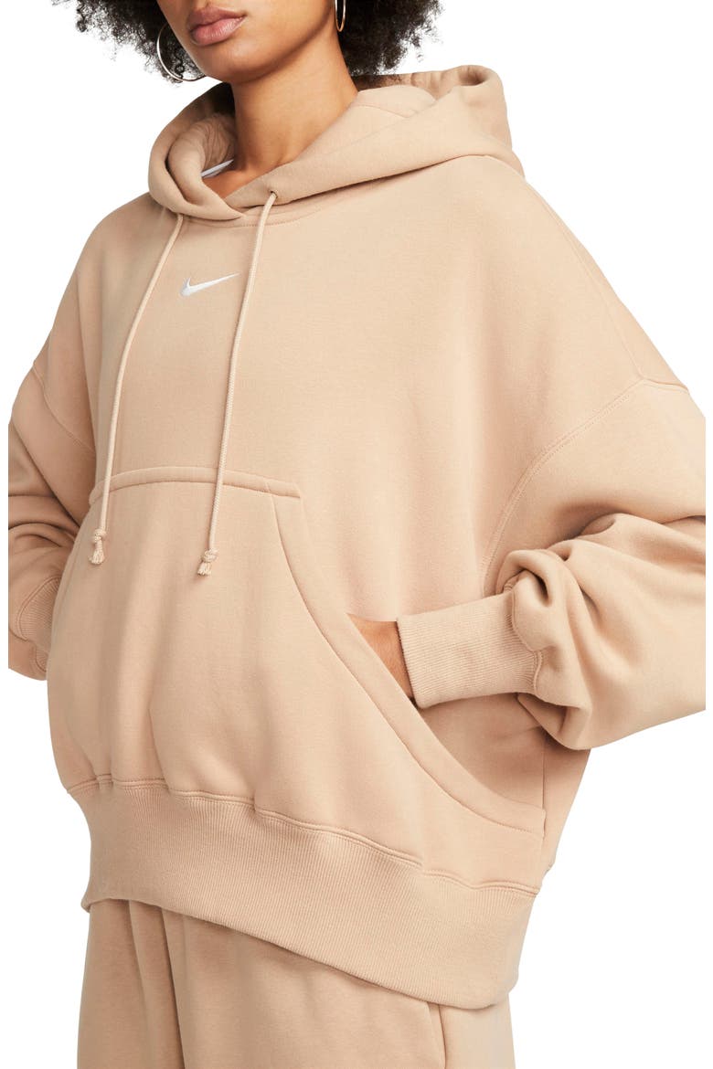 Sportswear Phoenix Fleece Over-Oversized Pullover Hoodie, Main, color, HEMP/ SAIL