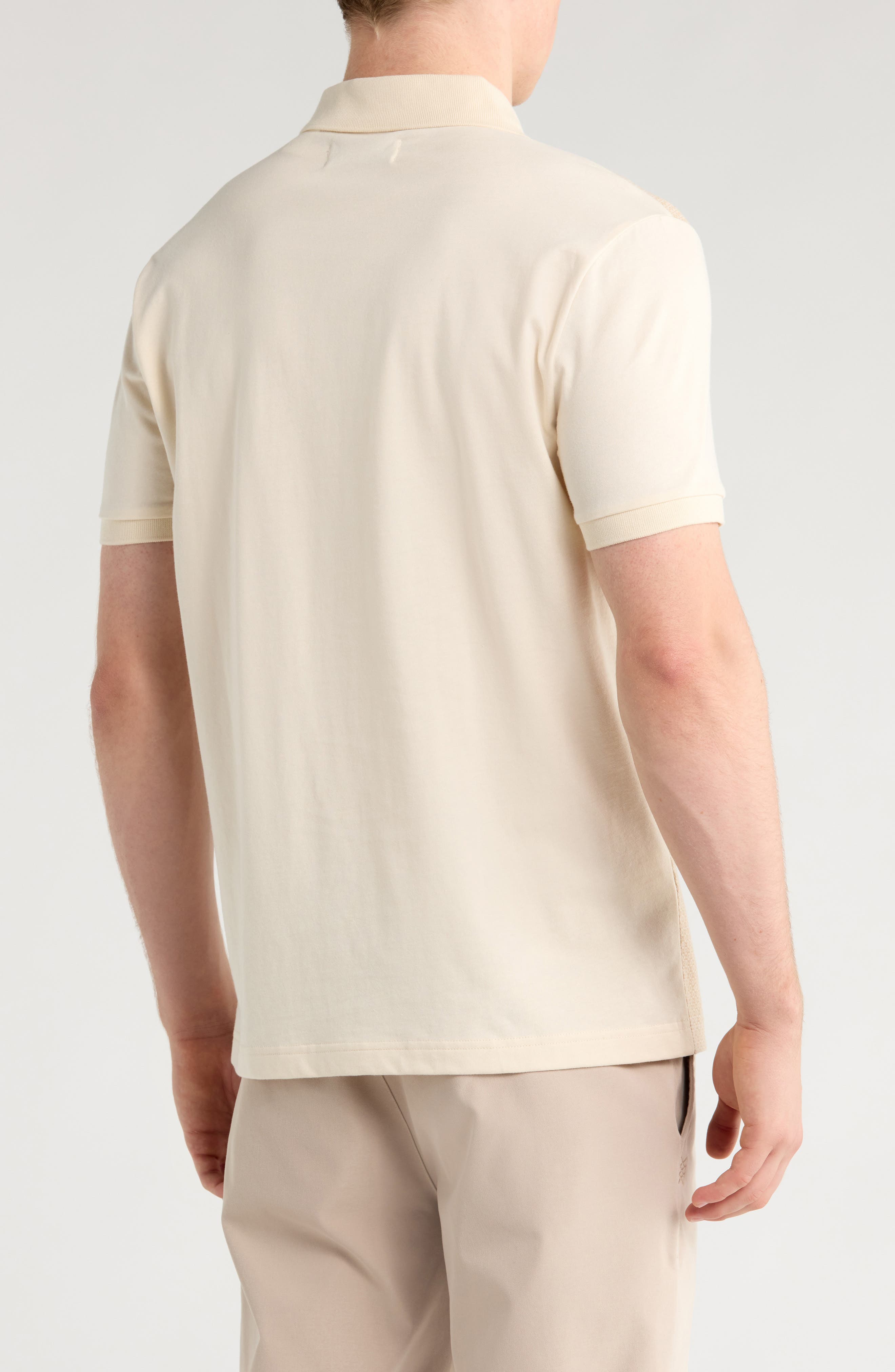 Geometric Jacquard Cotton Jersey Polo - image 2