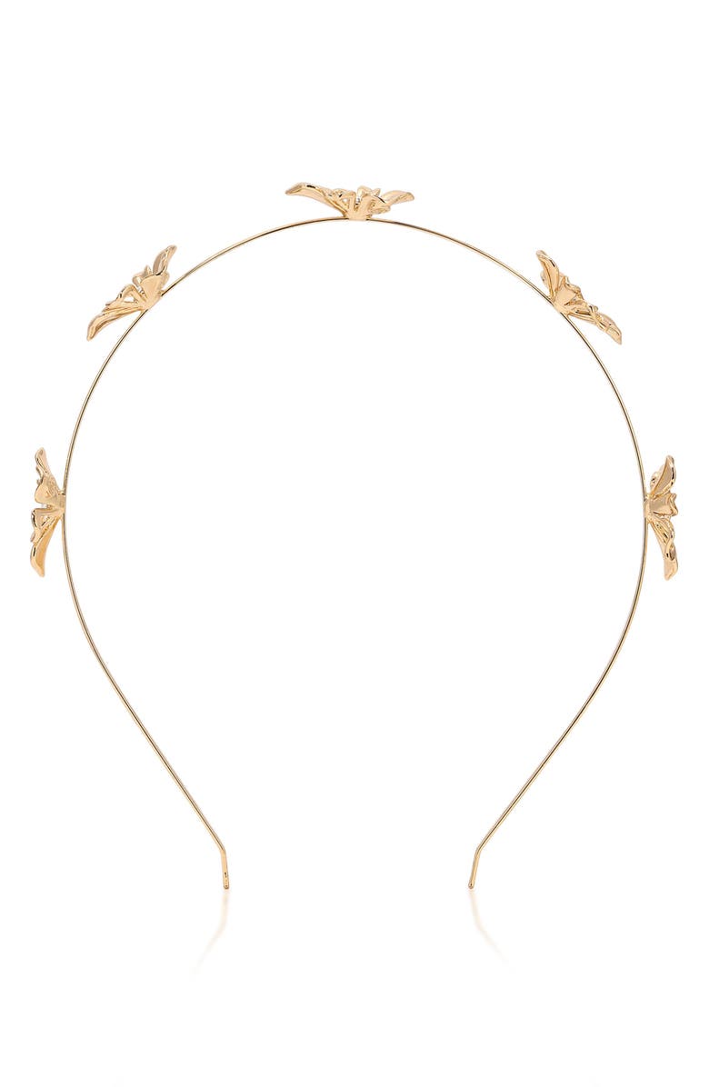 Ettika Petals Headband, Alternate, color, Gold