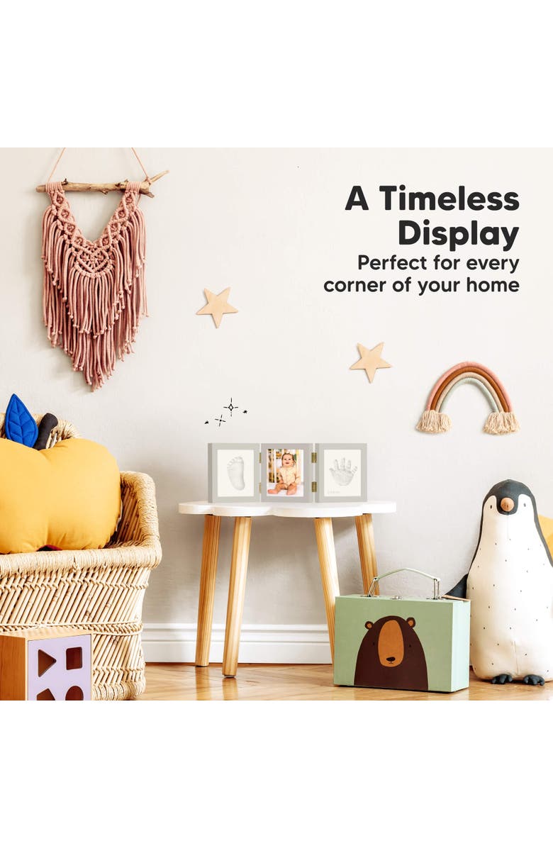 KeaBabies Fond Hand & Footprint Keepsake Frame, Alternate, color, Cloud Gray