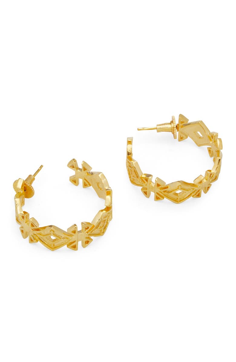Dhwani Bansal SAFA HOOPS, Alternate, color, Gold Plated