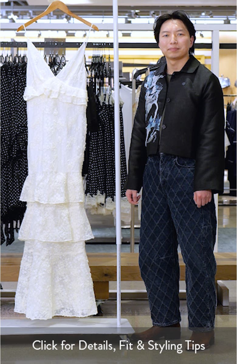 Eris Floral Lace Tiered Gown, sales video thumbnail