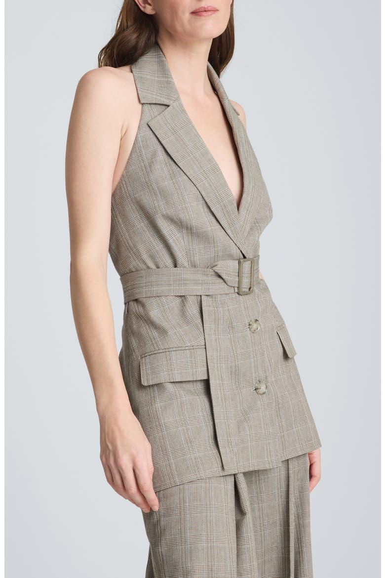 Belted Halter Vest, Alternate, color, DARK SLATE FEATHER BLUE