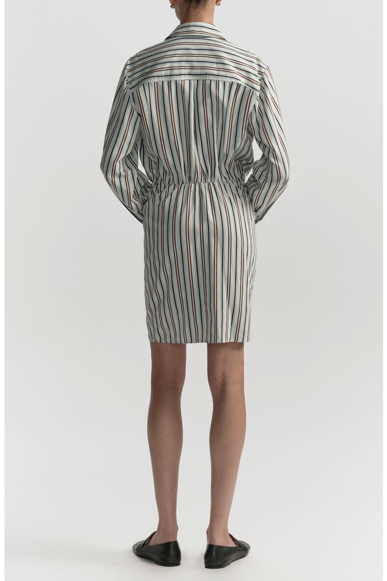 Mia Stripe Shirtdress, Alternate, color, ICE MINT/ GANACHE