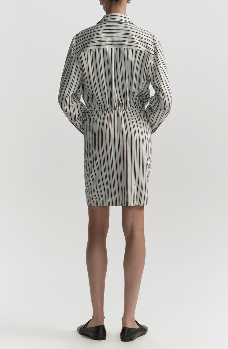 A.L.C. Mia Stripe Shirtdress, Alternate, color, Ice Mint/ Ganache