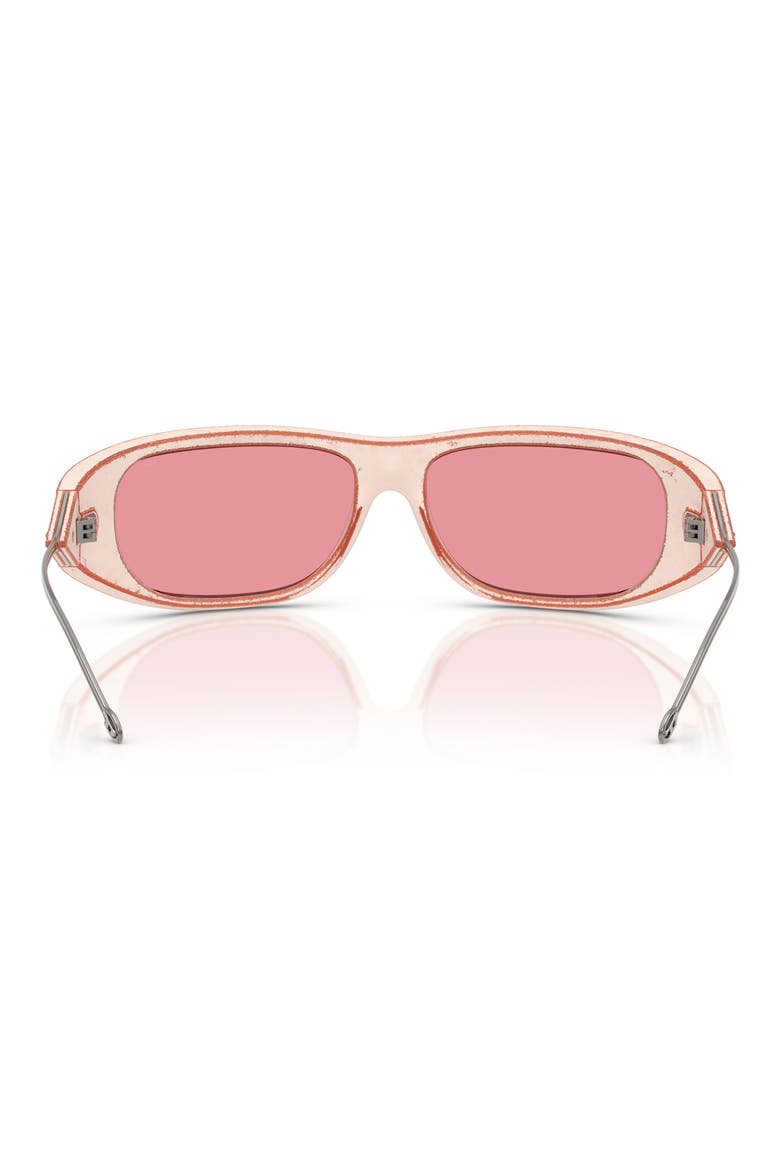 61mm Oval Sunglasses, Alternate, color, RUSTY ORANGE/ BEIGE/ PINK SIL