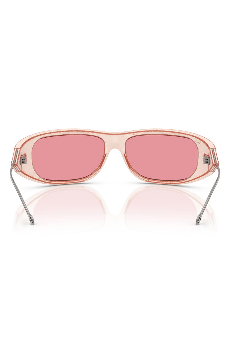 DIESEL<sup>®</sup> 61mm Oval Sunglasses, Alternate, color, Rusty Orange/ Beige/ Pink Sil