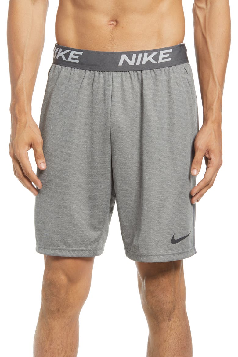 Dri-FIT Veneer Training Shorts, Main, color, IRON GREY/ LIGHT SMOKE GREY
