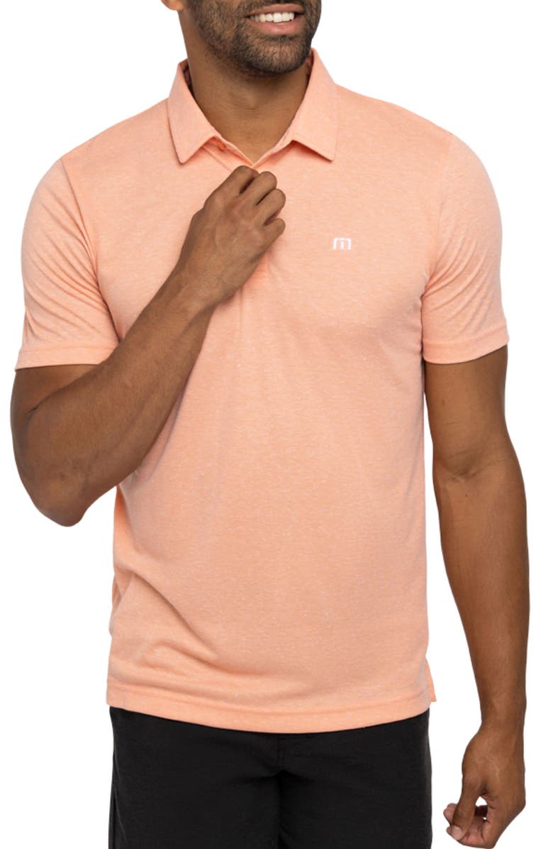 TravisMathew Mucho Gusto Solid Polo Shirt, Main, color, Heather Melon