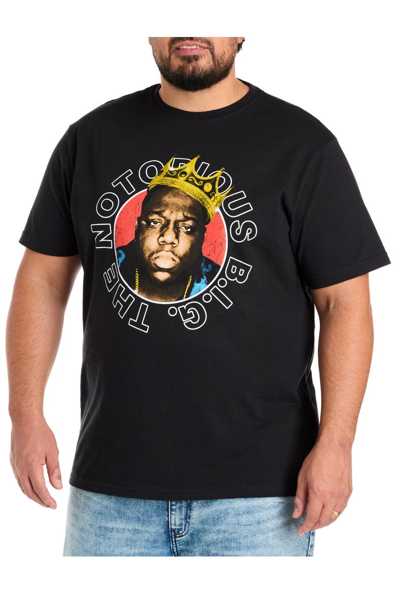 Big & Tall The Notorious Big Graphic Tee, Main, color, BLACK