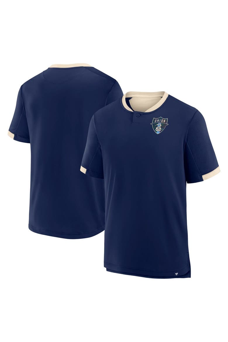 Men's Fanatics Navy Philadelphia Union Stoppage Time Striker T-Shirt, Main, color, Navy
