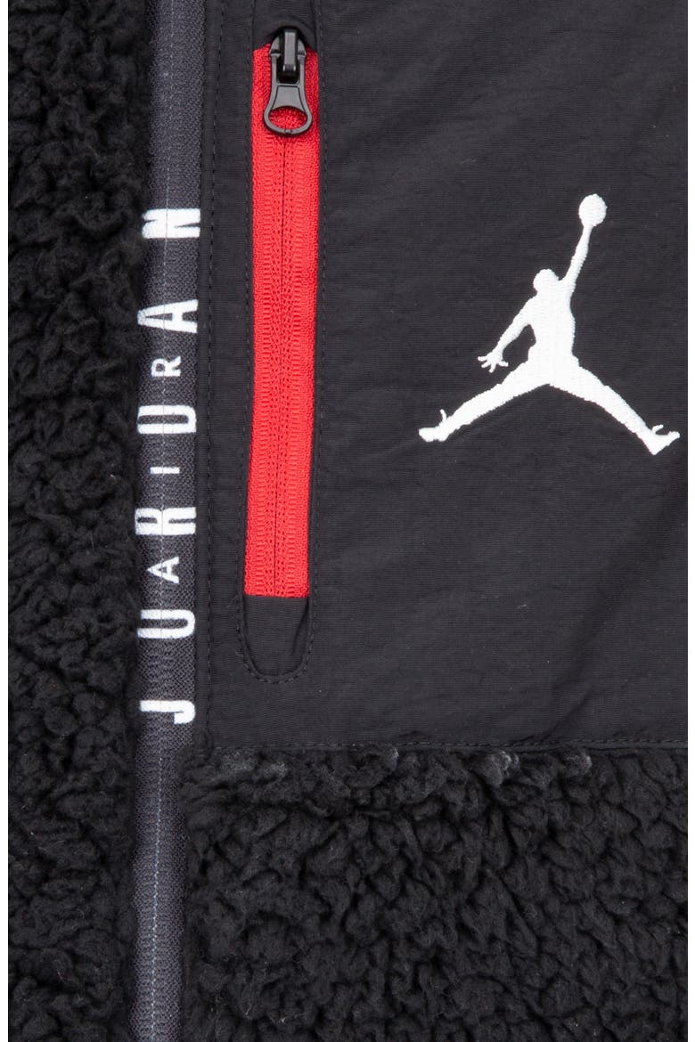 Kids' High Pile Fleece Vest, Alternate, color, BLACK