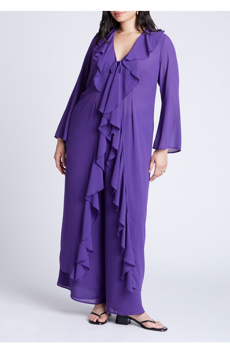 ELOQUII Dramatic Ruffle Duster, Alternate, color,