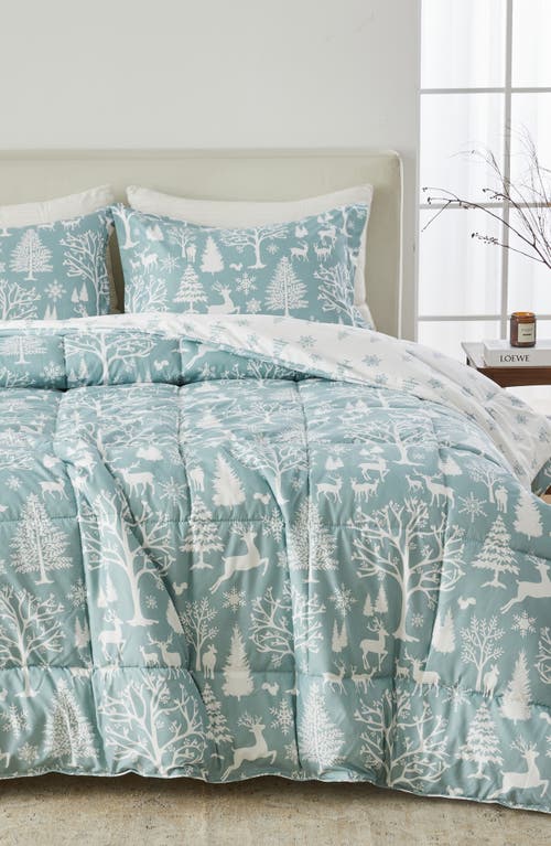 Woven & Weft Holiday 3-piece Comforter Set In Blue