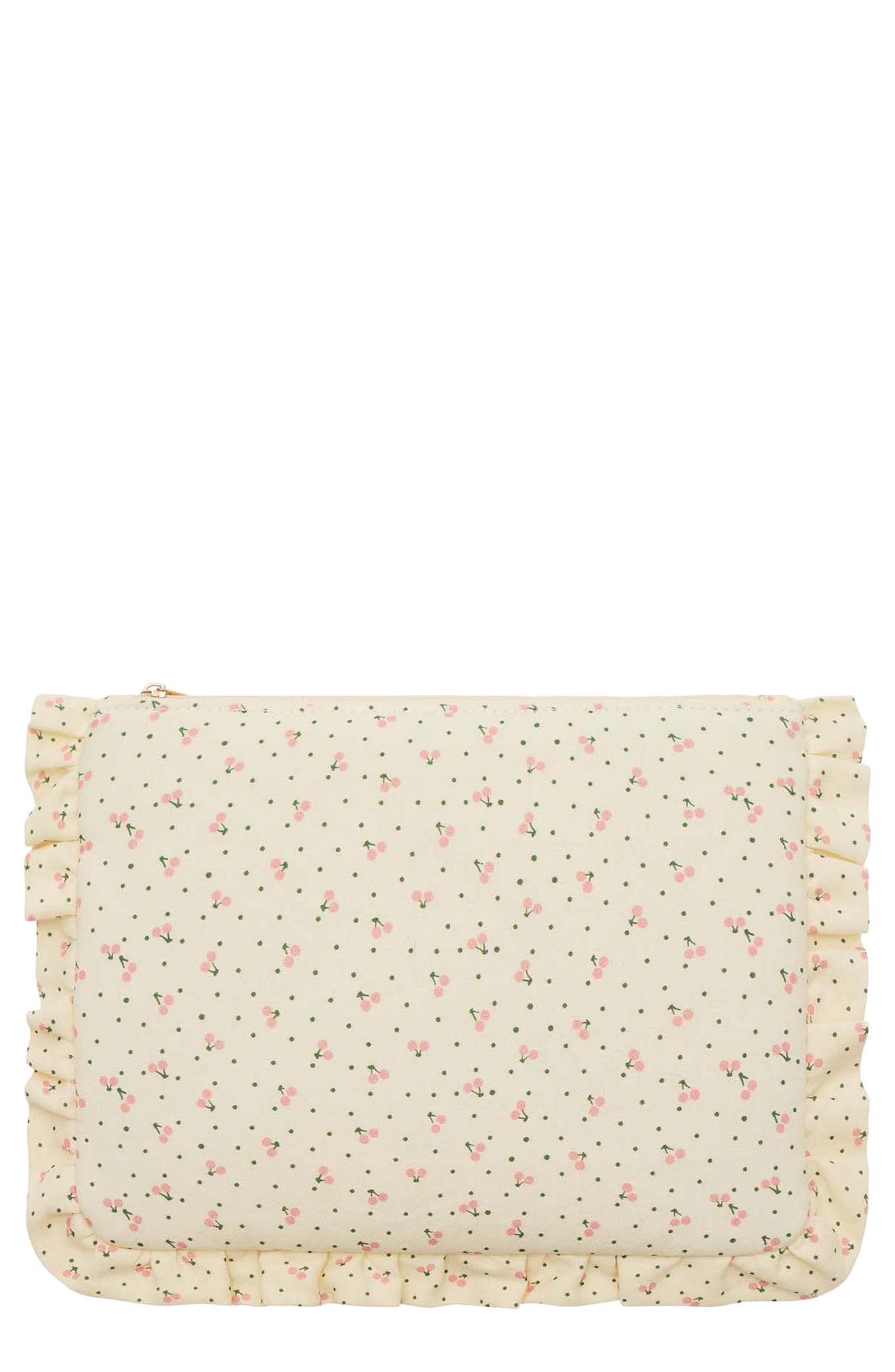 Mimi & Lula Kids' Cherry Print Clutch, Main, color, Light Beige