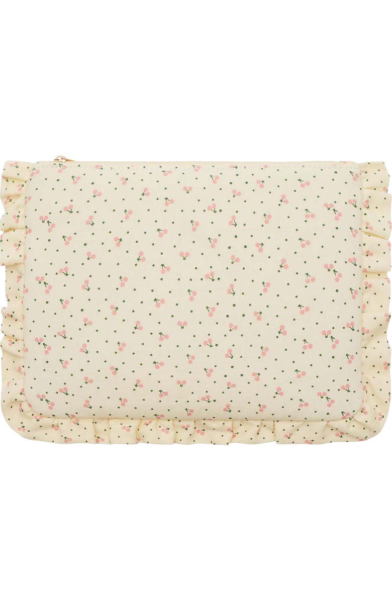 Mimi & Lula Kids' Cherry Print Clutch, Main, color, Light Beige