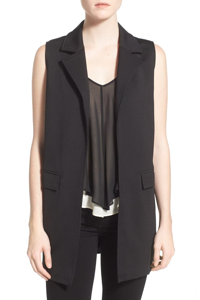 Front Pocket Vest, Main, color, BLACK